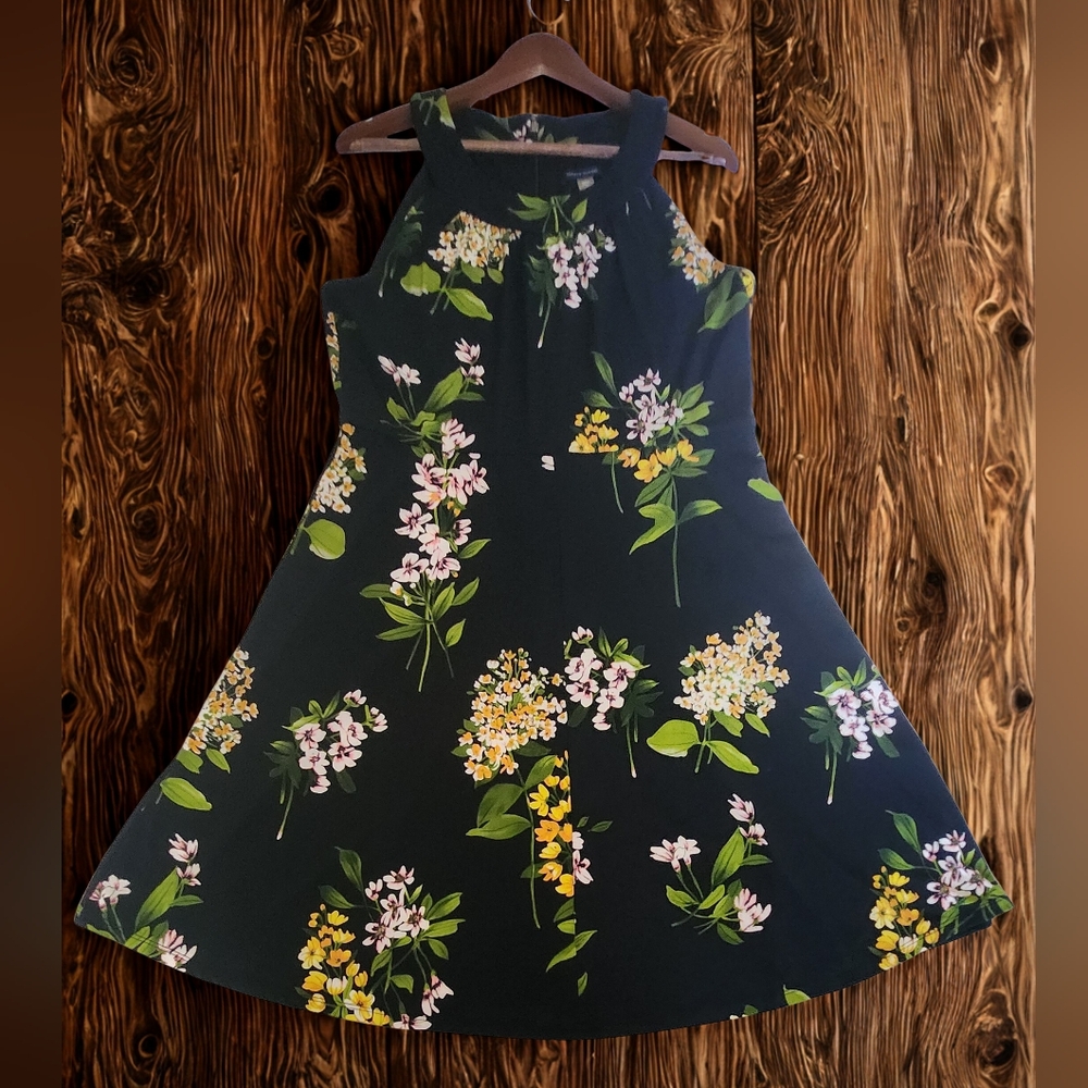 Tommy Hilfiger Black Floral Midi Dress